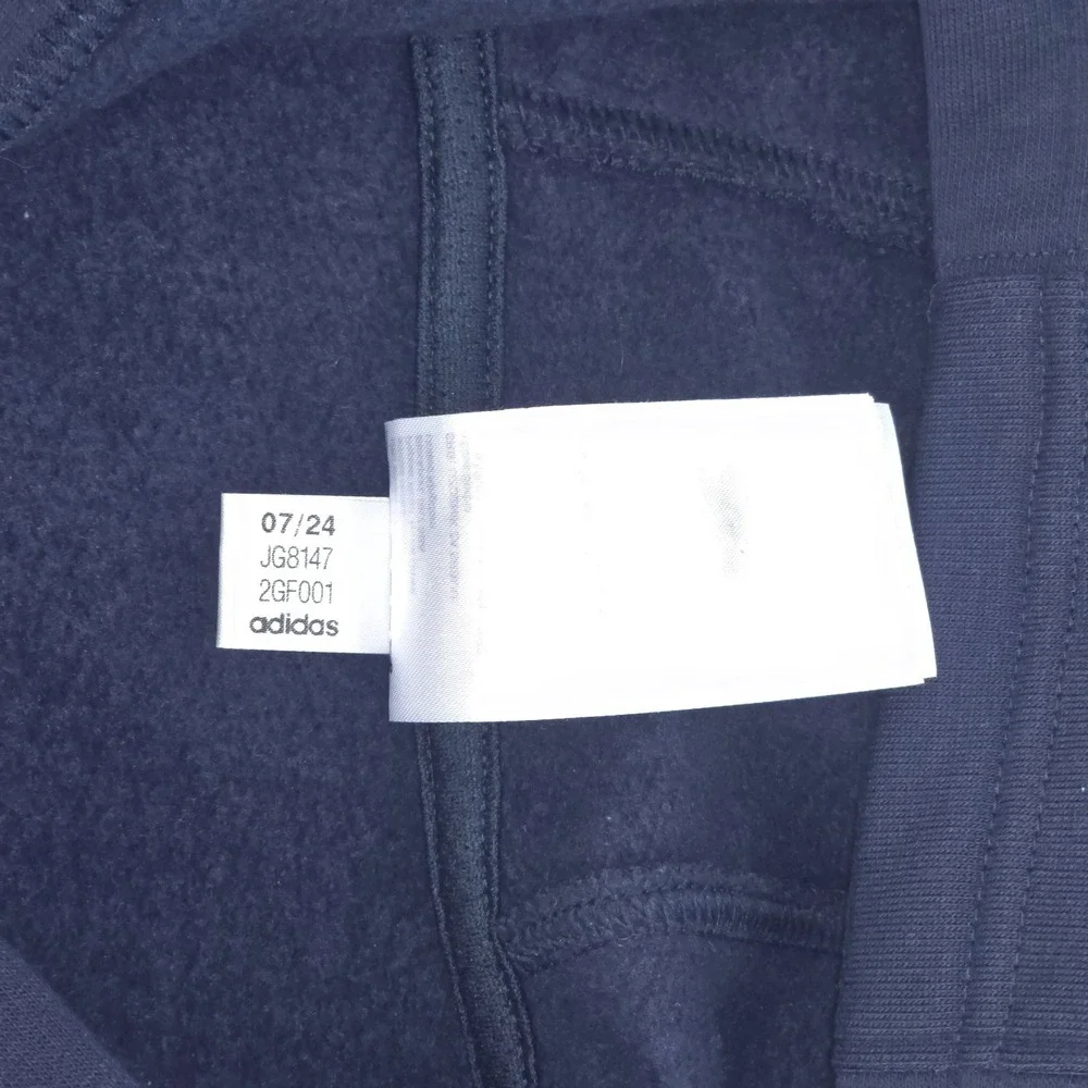 Adidas Fleece Pocket Hoodie Men Small Aurink Blue Pullover Activewear Athleisure